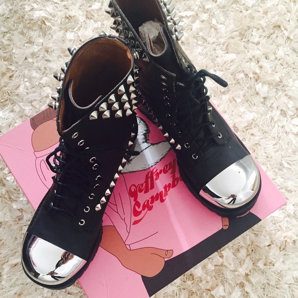 Jeffery Campbell studded laced up boots BRAND NEW!