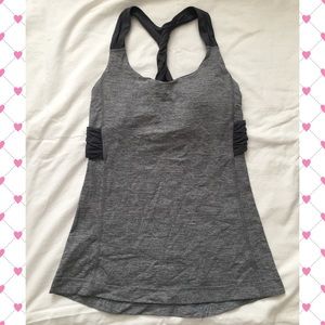 Lululemon Spin Me Tank - Heathered Gray - Size 4