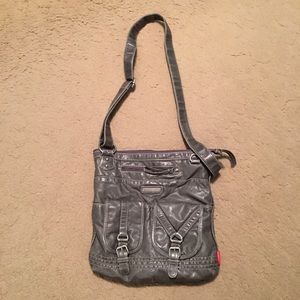 Gray crossbody purse