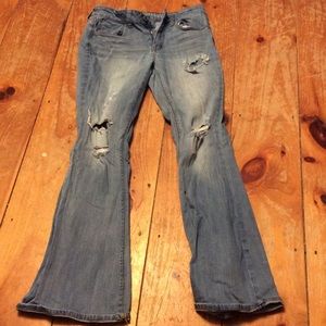American eagle ripped jeans high rise