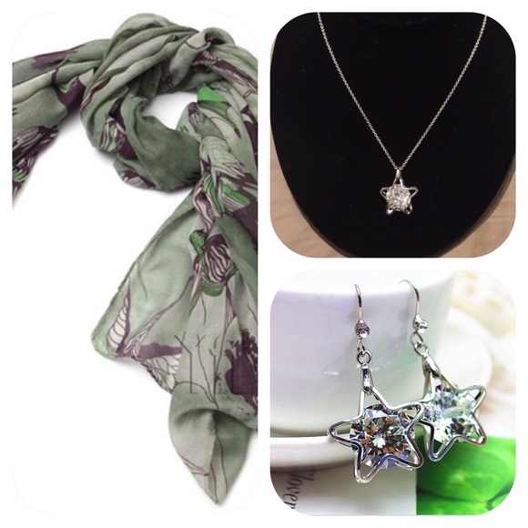 Scarf/Necklace/Earrings