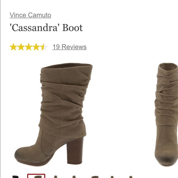 Vince Camuto "Cassandra" 8.5 Grey Leather Boot