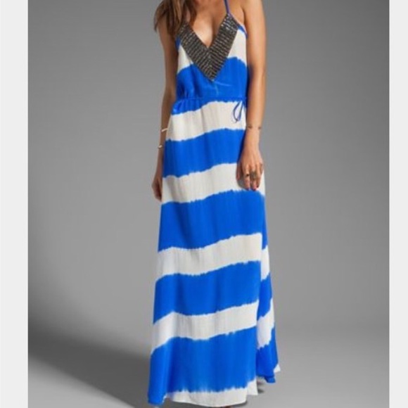 Karina Grimaldi tie-dye beaded maxi