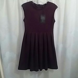 NWT Zara Burgundy pleated dress