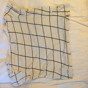 White urban outfitters black lines crop top
