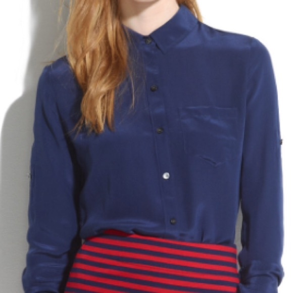 Madewell Silk Boyshirt