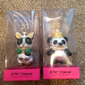 Betsey Johnson collectible Xmas ornaments