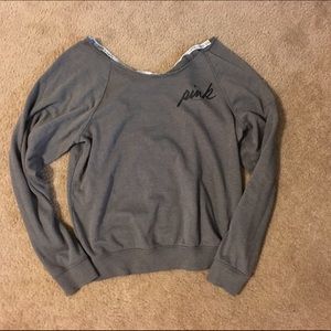 Victoria Secret PINK deep scoop neck sweatshirt
