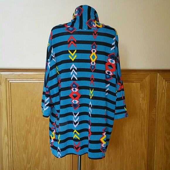 Tribal print cardigan.