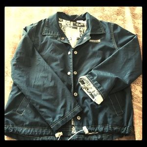 NWOT ROXY Jacket Size Small Fleece Shell Navy Blue