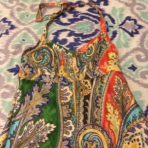 J. Crew Dressy Haltertop Multicolor Silk, Size 8