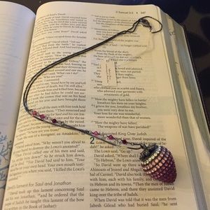 Strawberry jeweled necklace