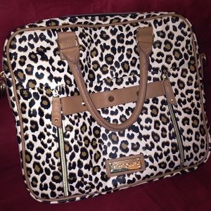 SOLD-Leather Laptop Tote