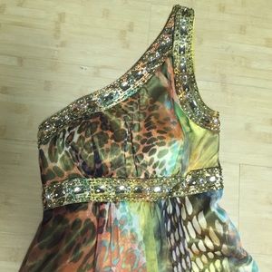 One shoulder prom homecoming dress