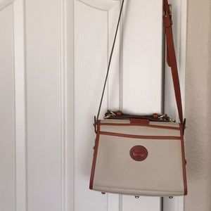 Dooney&bourke bone color leather messenger style
