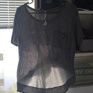 Dark Gray Lulu Crop Top