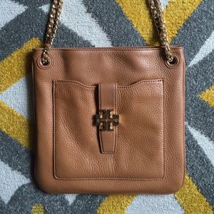 Tory Burch cognac cross body bag