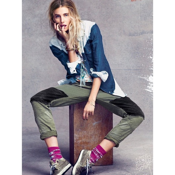 Free People FP Patched Twill Herringbone Pant