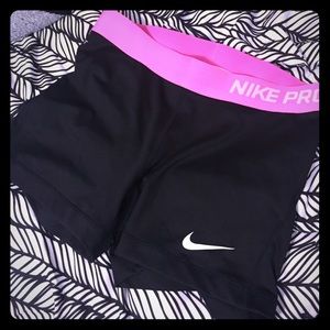 nike pro training shorts.