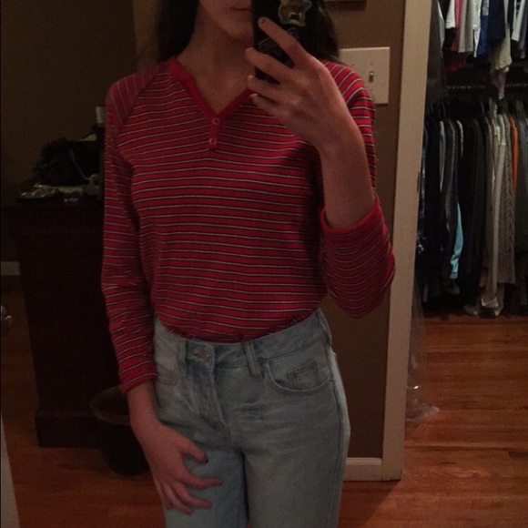 90s vintage Tommy Hilfiger striped button up shirt - Picture 2 of 4