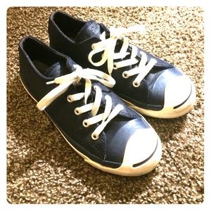 Navy leather Jack Purcells