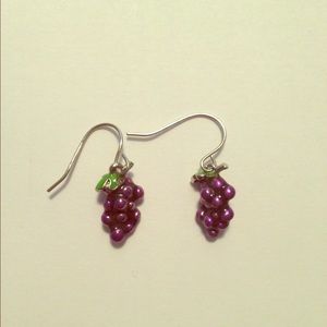 Grape dangle earrings