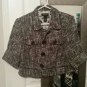 Crop Black and White Blazer