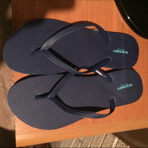 Navy Blue Flip Flops