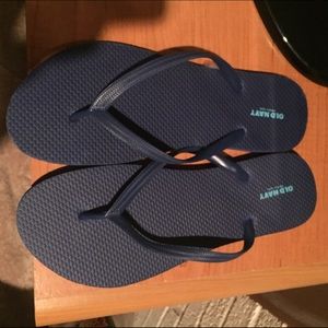 Navy Blue Flip Flops