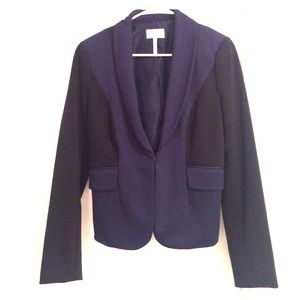 Navy blue and black designer blazer