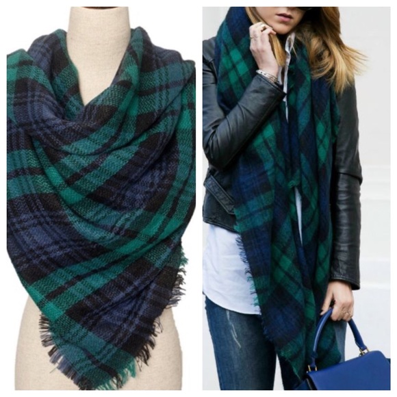 Popular Plaid Blanket Scarf