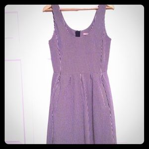 Pinstrip fit and flare adorable dress