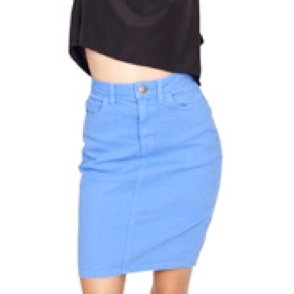 AMERICAN APPAREL Denim Stretch Skirt