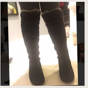 Report Black Faux Fur Boots