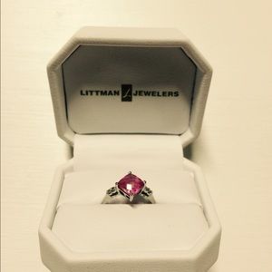 Pink Safire Ring Size 7 for ring finger