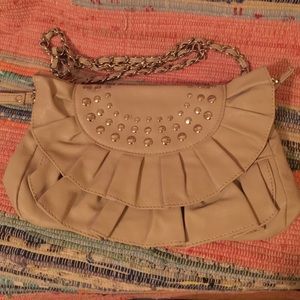 Tan studded bag
