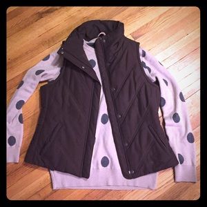 Brown puffer vest