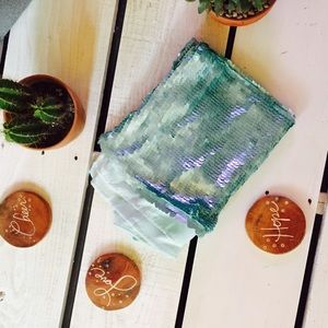 Mint/ Aqua sequin top