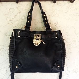 New juicy couture daydreamer black leather handbag