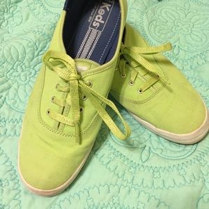Lime green Keds