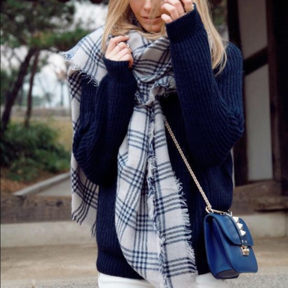 Popular Plaid Blanket Scarf