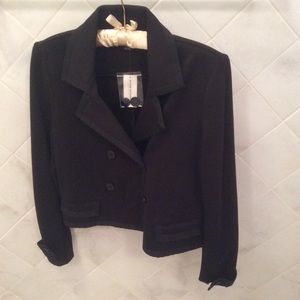 Club Monaco Black Peacoat / Knit Jacket