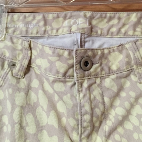Ann Taylor Loft GiraffePrint 8P Straight Leg Pant