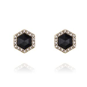 Atlas Hexagon Stud Earrings