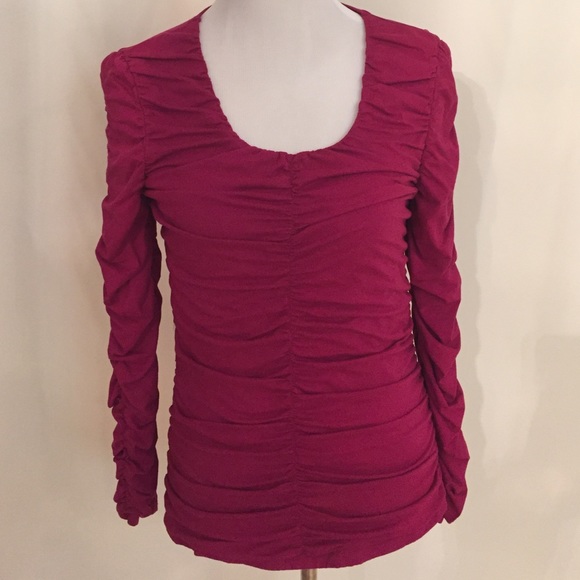 Sundance ruched long sleeve shirt
