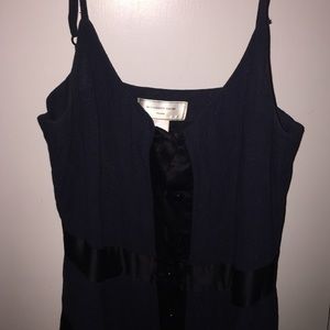 Dark blue dress with buttons