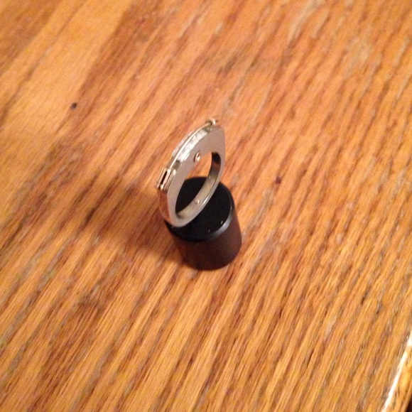 Cool Sterling, Gold, and White Topaz Ring