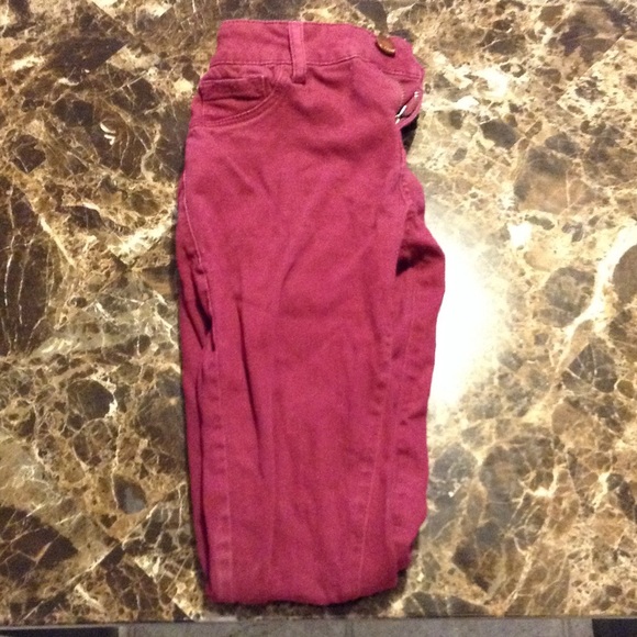 Maroon jeans