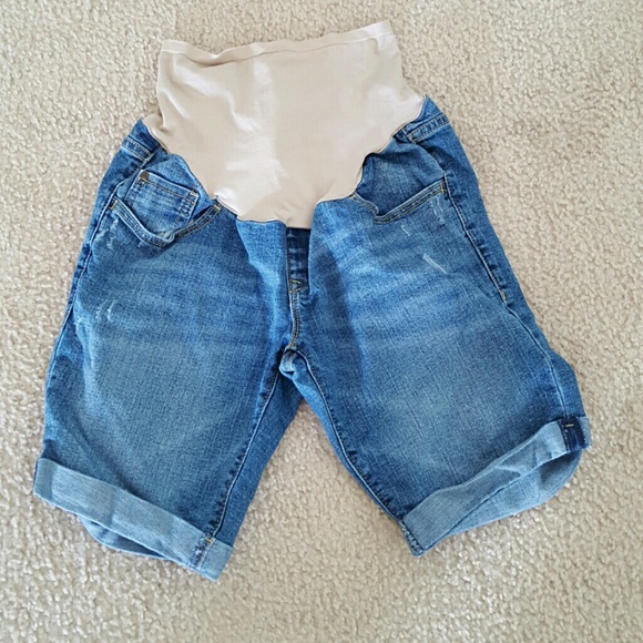 Maternity jean shorts