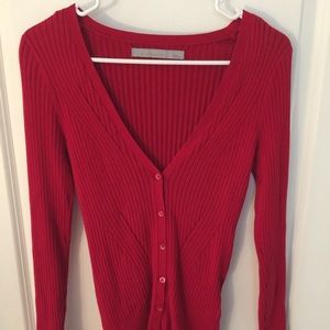 Deep Red Cardigan
